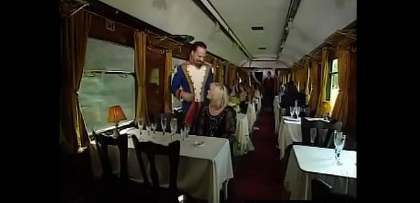  A sexy blonde MILF leads her man back to her compartment on a train